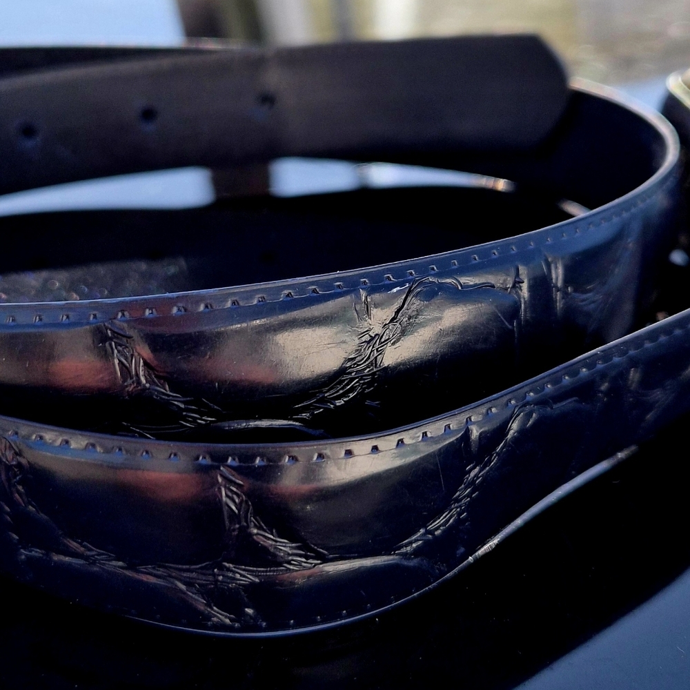 Women's Dark Purple Leather Belt